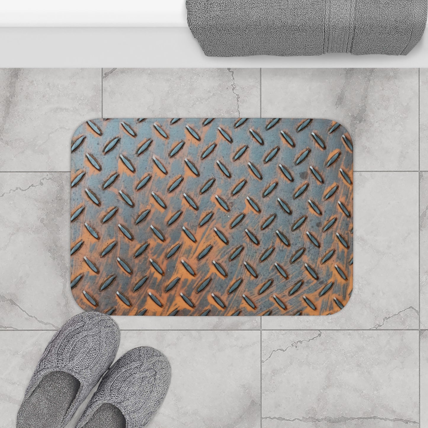 Checker plate Bath Mat