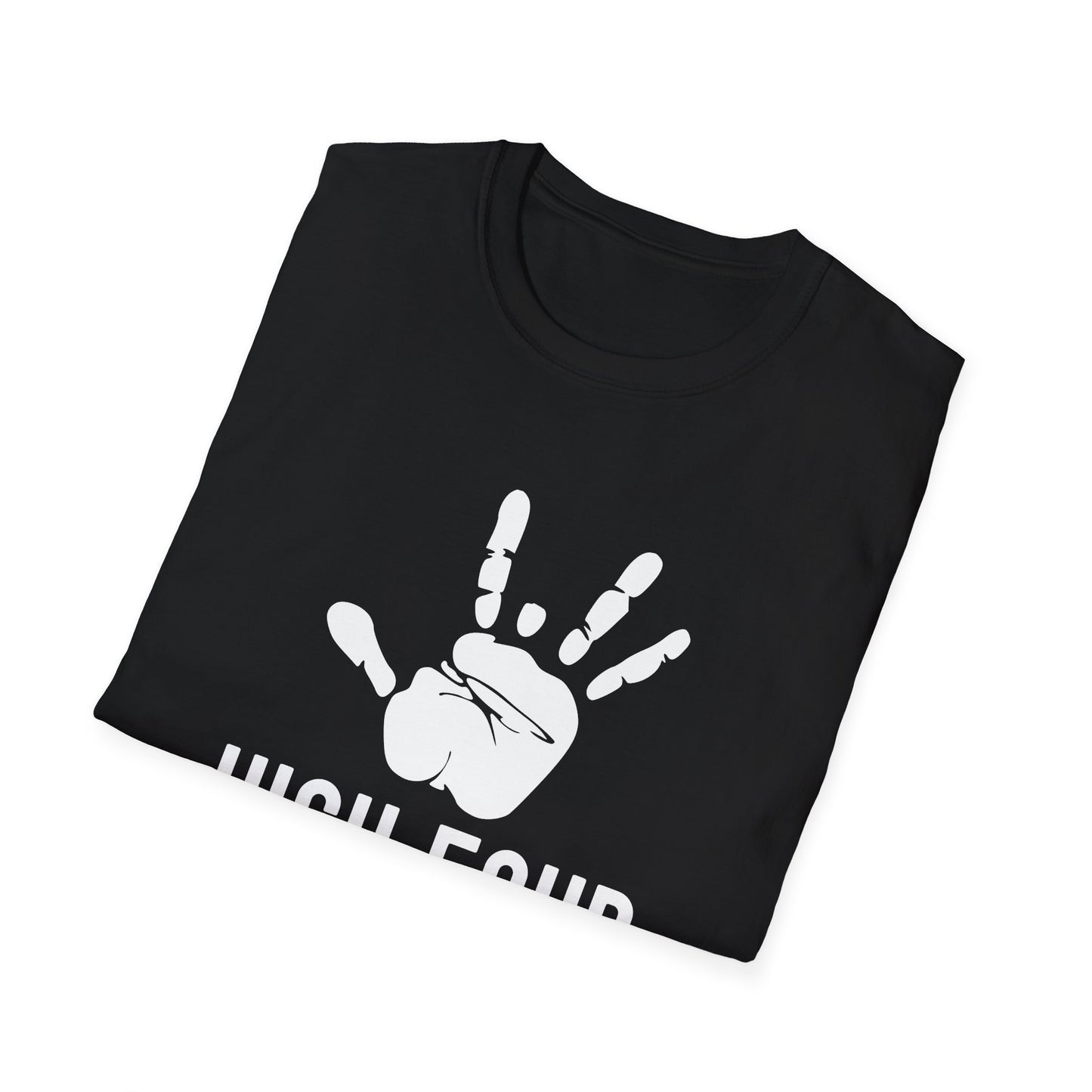 High Four Unisex Softstyle T-Shirt | Fun Hand Gesture Tee for Casual Wear