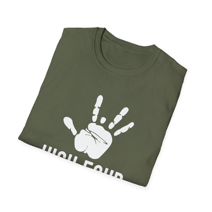High Four Unisex Softstyle T-Shirt | Fun Hand Gesture Tee for Casual Wear