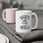 Funny Skull Ceramic Mug - 11oz, 15oz Coffee Cup for Gift or Home