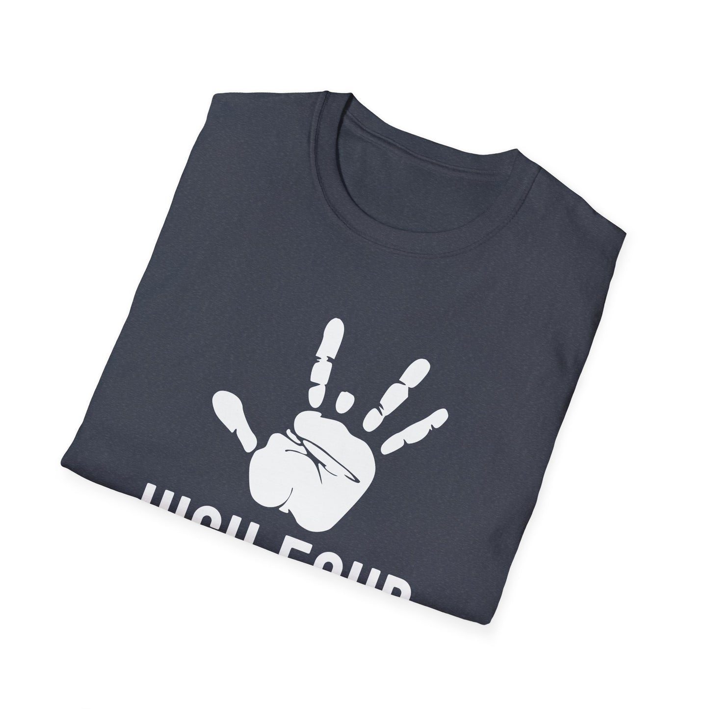 High Four Unisex Softstyle T-Shirt | Fun Hand Gesture Tee for Casual Wear