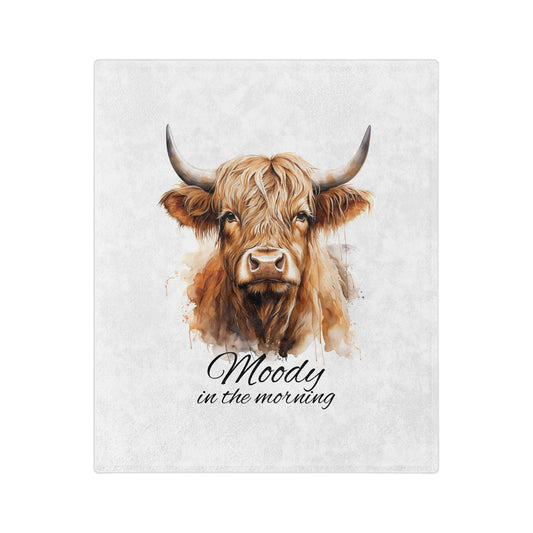 Highland Cow Velveteen Microfiber Throw Blanket
