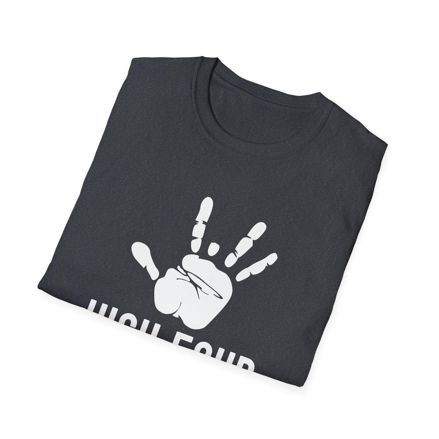 High Four Unisex Softstyle T-Shirt | Fun Hand Gesture Tee for Casual Wear