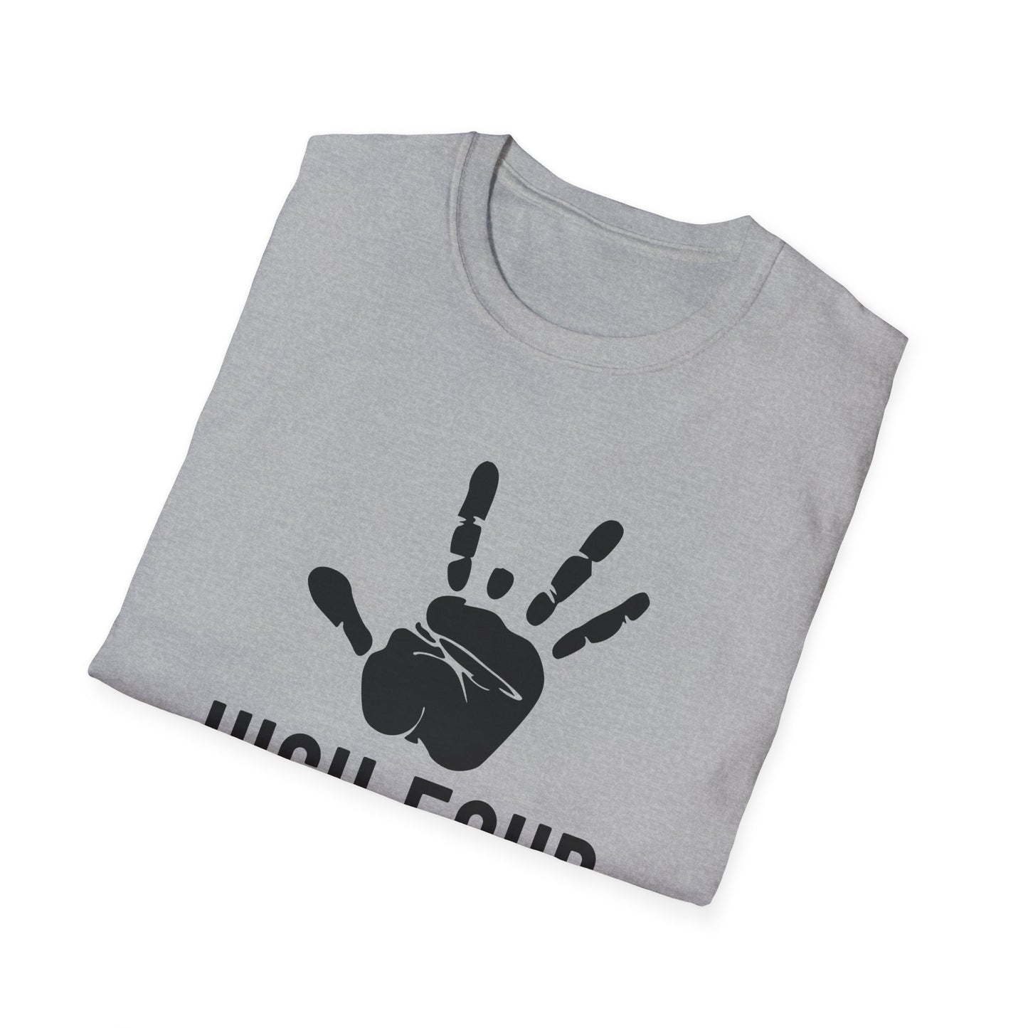 High Four Unisex Softstyle T-Shirt | Fun Hand Gesture Tee for Casual Wear
