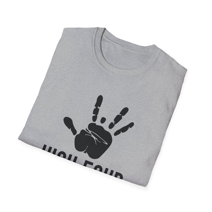 High Four Unisex Softstyle T-Shirt | Fun Hand Gesture Tee for Casual Wear
