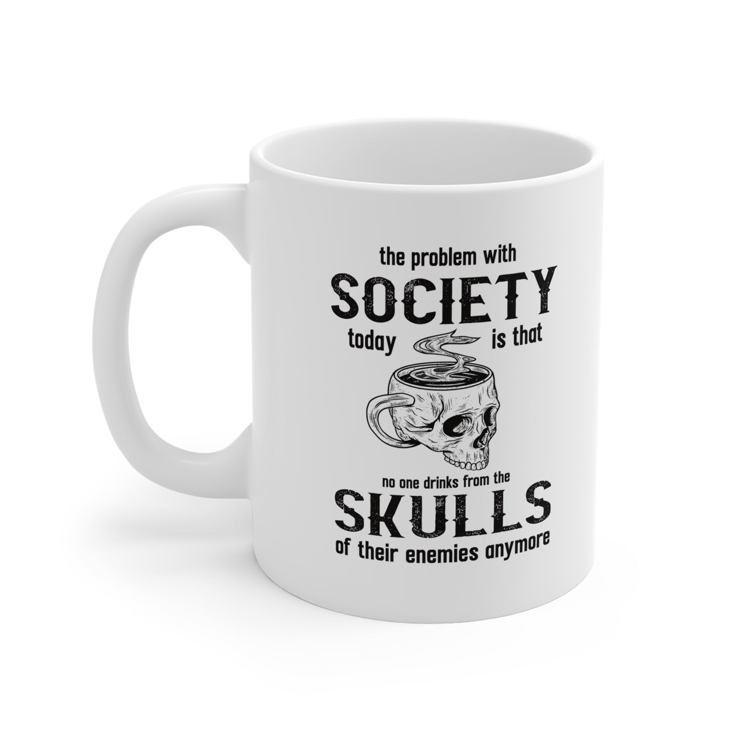 Funny Skull Ceramic Mug - 11oz, 15oz Coffee Cup for Gift or Home