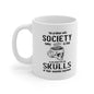 Funny Skull Ceramic Mug - 11oz, 15oz Coffee Cup for Gift or Home