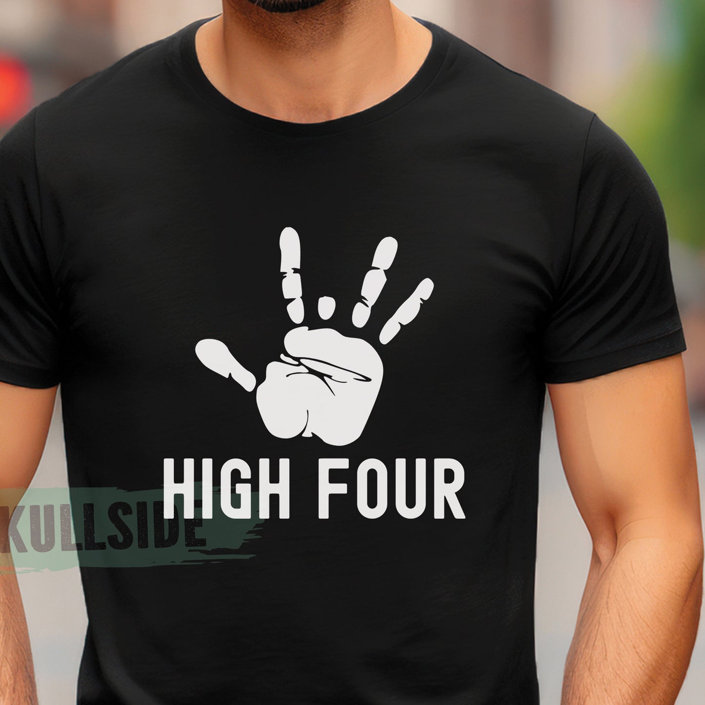 High Four Unisex Softstyle T-Shirt | Fun Hand Gesture Tee for Casual Wear