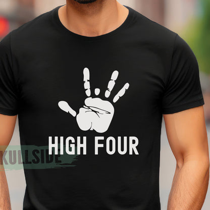 High Four Unisex Softstyle T-Shirt | Fun Hand Gesture Tee for Casual Wear