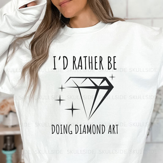 Diamond Art Lover Crewneck Sweatshirt, Crafting Sweatshirt, Art Hobby Gift, Crewneck Jumper, Crafty Pullover, Crafting Apparel